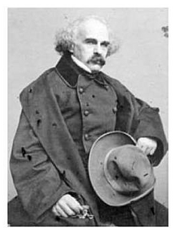 William H. Getchell's 1861 photograph of Hawthorne which inspired the sculpture[92]