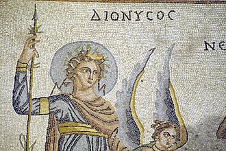 Dionysus in a 3rd-century AD mosaic from the House of Poseidon, Zeugma Mosaic Museum[22]