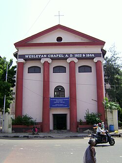 The CSI English Wesley Church in Chennai is one of the oldest Methodist chapels in India.