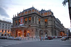 exterior of a large neo-classical theatre