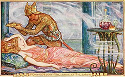 Illustration from the story "The Fairy of the Dawn" in The Violet Fairy Book (1906)