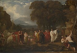 Cicero Discovering the Tomb of Archimedes (1805) by Benjamin West