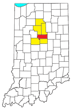 Location of the Kokomo MSA within the larger North Central Indiana Region: Kokomo Metropolitan Statistical Area North Central Indiana Region