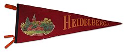 1920s felt school pennant