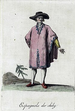 Spaniard in Chile in the 18th century