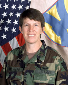 Colonel Halstead as deputy commander of 21st Theater Support Command, 2003