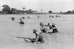 Chinese Kuomintang soldiers during the 1938 Yellow River flood
