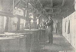 Fish oil rendering in Port Dover, Ontario, 1918