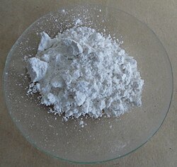 Calcium oxide obtained by thermal decomposition of calcium carbonate at high temperature (above 825 °C).