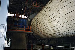 A 10 MW cement mill, producing cement at 270 tonnes per hour.