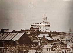 Daguerreotype of Nauvoo as it appeared at the time of the Mormon exodus.
