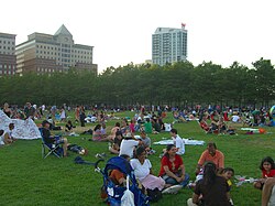 Frank Sinatra Park on the Hudson River Waterfront Walkway, 4th of July, 2010