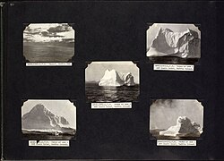 A photo album of icebergs from the Library and Archives of Canada's collection.