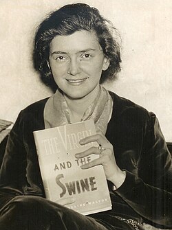 Evangeline Walton with her first edition, 1936