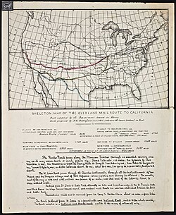 Competing overland mail routes to California