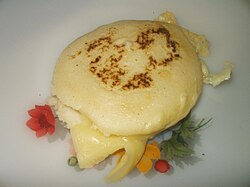 Cheese-filled arepa