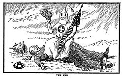 "The End" referring to the end of Catholic influence in the US. Klansmen: Guardians of Liberty 1926