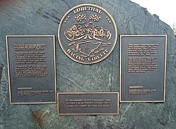 This plaque, which commemorates the running of the 1939 Australian Grand Prix, is the situated in the main street of Lobethal