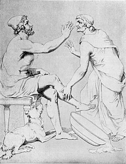 Odysseus and Eurycleia by Johann Heinrich Wilhelm Tischbein