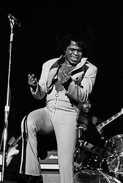 James Brown was an important American influence on Kuti's musical style.