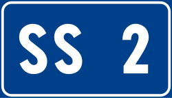 Road marker for state highways in Italy