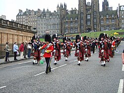 The Pipes and Drums on Armed Forces Day