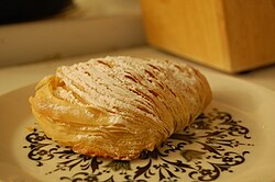 Sfogliatella, a popular Neapolitan pastry dish