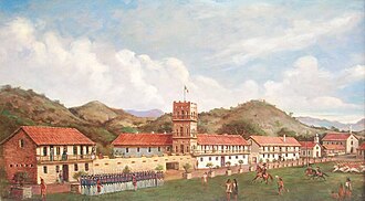 General Vallejo reviewing his troops in the Sonoma Plaza, 1846