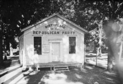 Birthplace of the Republican Party at a schoolhouse, in Ripon, Wisconsin