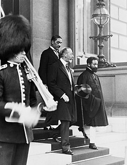 With King George V at Buckingham Palace, 1924