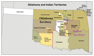 Indian territory of what is modern day Oklahoma