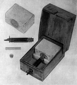 The Schü-mine 42, the most common mine used in the Second World War