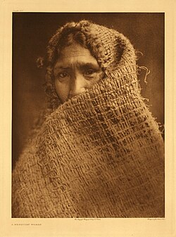 Hesquiat woman veiled in a shawl