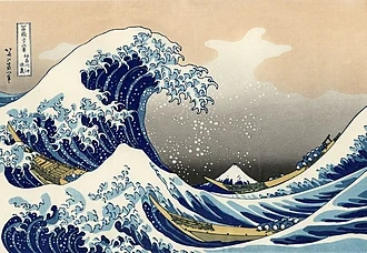 Under the Wave off Kanagawa by Hokusai (1760-1849), a ukiyo-e artist