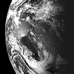 An image of the Earth taken by Chandrayaan-1