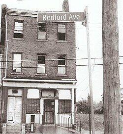 Wilson's childhood home at 1727 Bedford Avenue in Pittsburgh