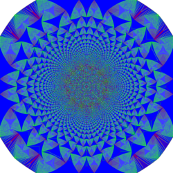An image of the 2d Bak-Tang-Wiesenfeld sandpile, the original model of self-organized criticality.
