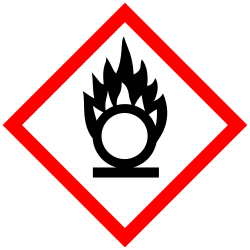 The international pictogram for oxidizing chemicals
