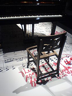 Replica of Gould's piano chair