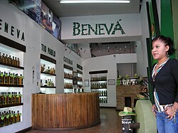 A Benevá mezcal dealer in the city of Oaxaca