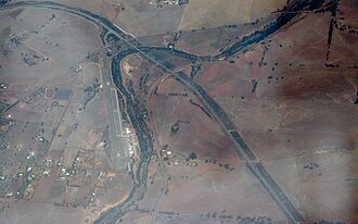 Northam airport, at the junction of Great Eastern Highway with Route 115, near the bridge over Mortlock River North