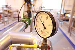 Natural gas pressure gauge