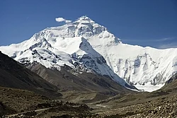 North Face of Everest as seen from the path to North Base Camp