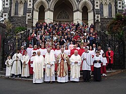 The staff and congregation of the Cathedral of St Joseph, Dunedin, New Zealand, 2023