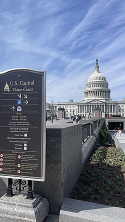 The Capitol's visitor center in March 2024