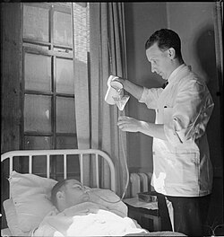 A male nurse at Runwell Hospital, Wickford, Essex, in 1943