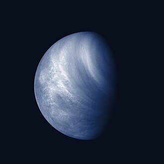 Ultraviolet picture colored to draw out highlights in the clouds, August 2008