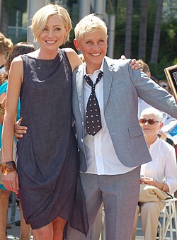 de Rossi (left) and DeGeneres in September 2012
