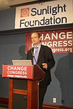 Lessig speaking before Change Congress and the Sunlight Foundation