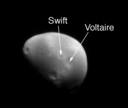The two named craters on Deimos